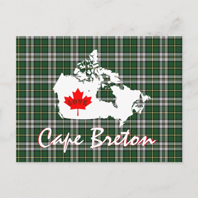 Cape Breton tartan Customize Canada post card (Front)