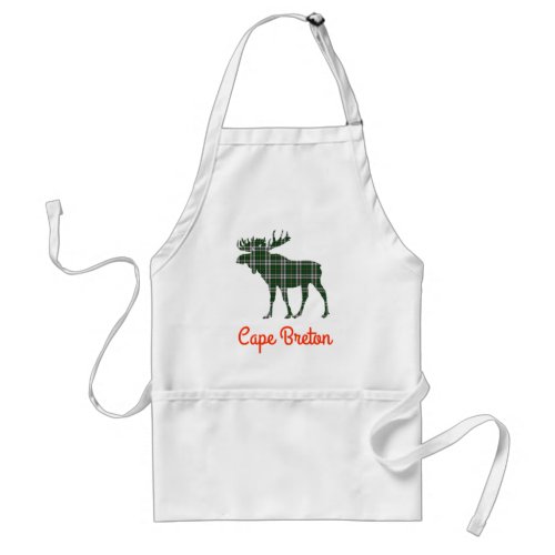 Cape Breton tartan moose apron