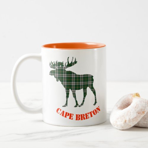 Cape Breton tartan moose coffee cup
