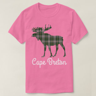 Cape Breton tartan moose cute pink shirt N.S.