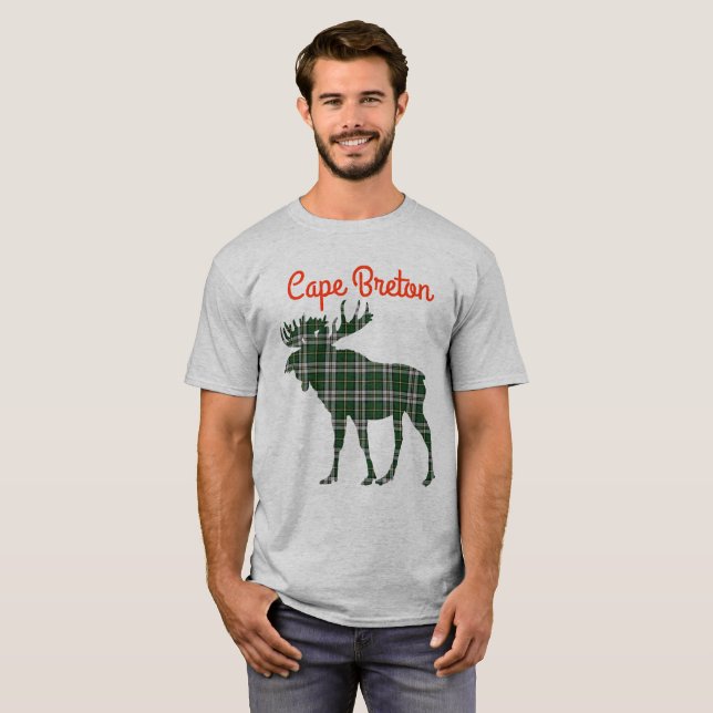 Cape Breton tartan moose cute shirt (Front Full)