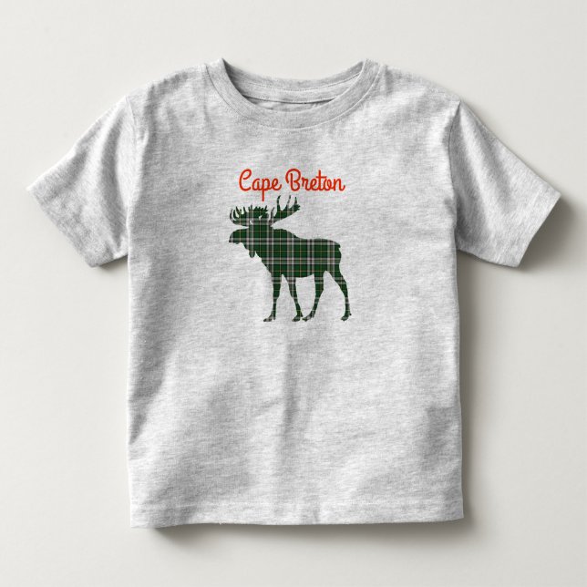 Cape Breton tartan moose cute shirt (Front)