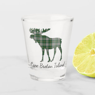 Cape Breton tartan moose plaid shot glass