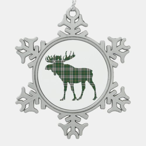 Cape Breton  Tartan moose snowflake ornament