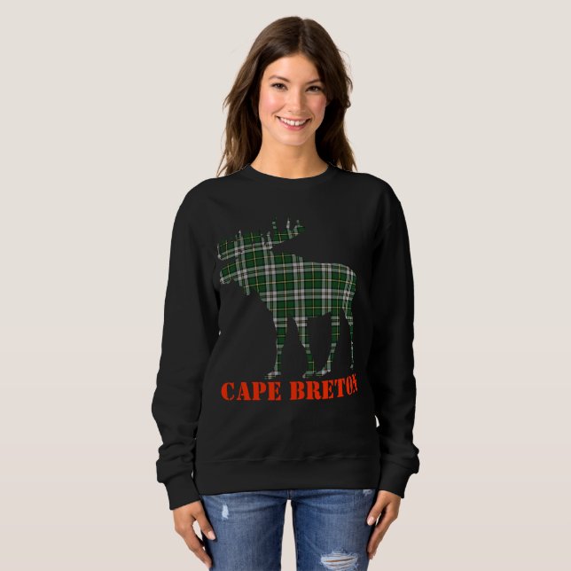 Cape Breton Tartan plaid moose customizable shirt (Front Full)