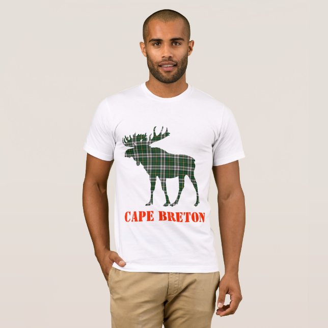 Cape Breton Tartan plaid moose customizable shirt (Front Full)
