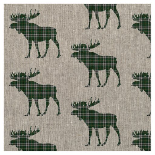 Cape Breton  Tartan plaid moose fabric
