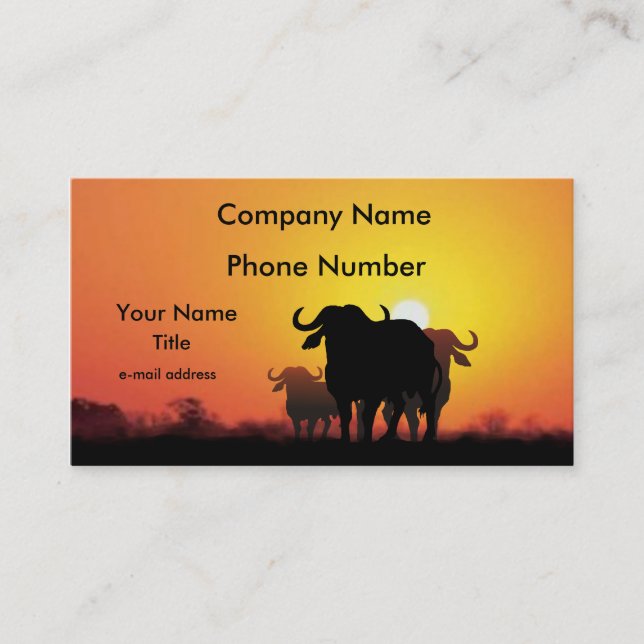 Cape Buffalo Business Card (Front)