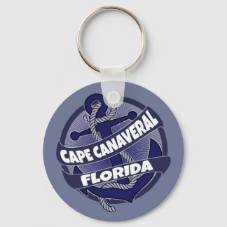 Cape Canaveral Florida anchor swirl keychain