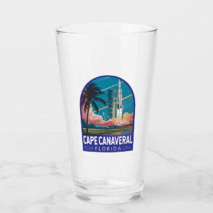 Cape Canaveral Florida Illustration Travel Art Glass