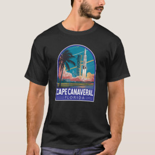 Cape Canaveral Florida Illustration Travel Art T-Shirt