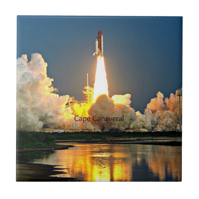 Cape Canaveral Florida Launch Pad Ceramic Tile (Front)