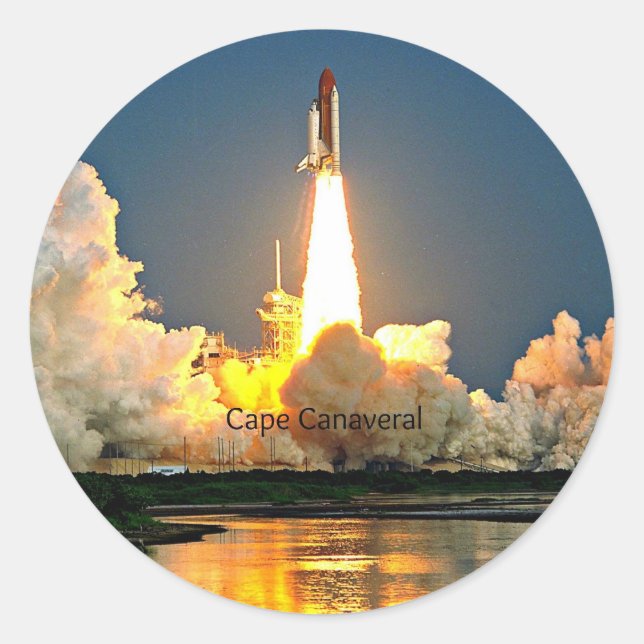 Cape Canaveral Florida Launch Pad Classic Round Sticker (Front)