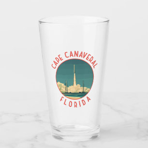 Cape Canaveral Florida Retro Distressed Circle Glass