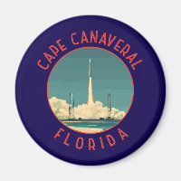 Cape Canaveral Florida Retro Distressed Circle