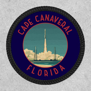 Cape Canaveral Florida Retro Distressed Circle Patch