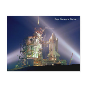 Cape Canaveral Florida Rocket Launch Postcard