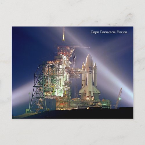 Cape Canaveral Florida Rocket Launch Postcard