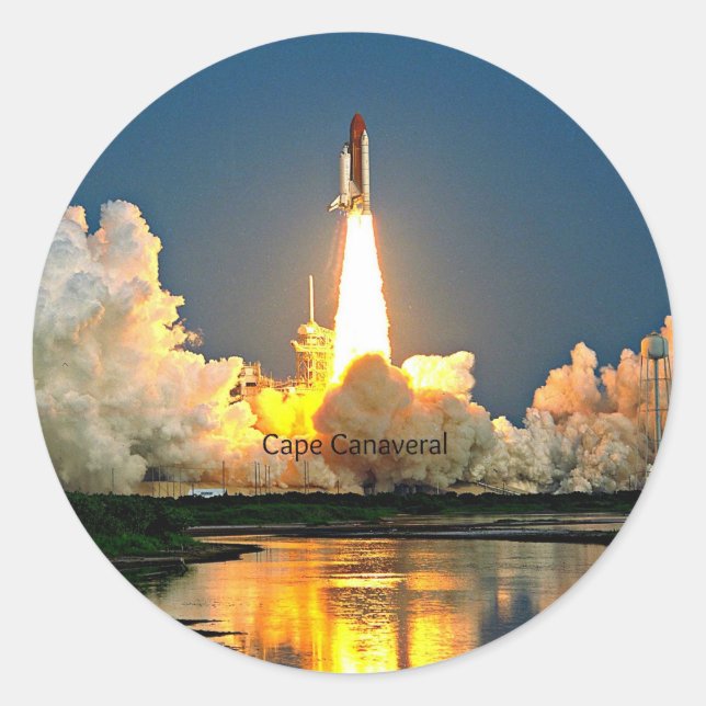 Cape Canaveral launch pad Classic Round Sticker (Front)