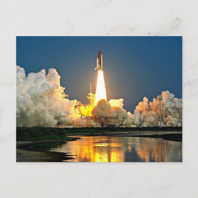 Cape Canaveral Launch Pad Labeled Postcard (Front)