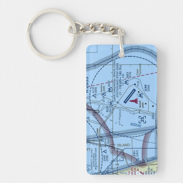 Cape Canaveral SFS chart / taxi diagram  Keychain (Front)
