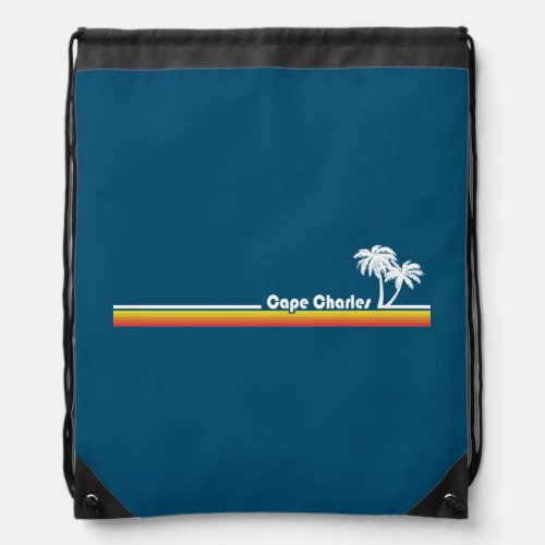 Cape Charles Beach Virginia Drawstring Bag