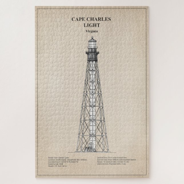 Cape Charles Lighthouse - Virginia - SBD Jigsaw Puzzle (Vertical)