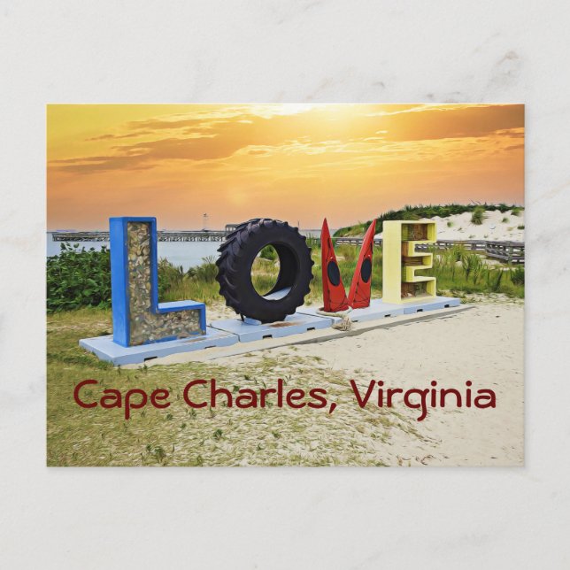 Cape Charles Virginia Postcard (Front)