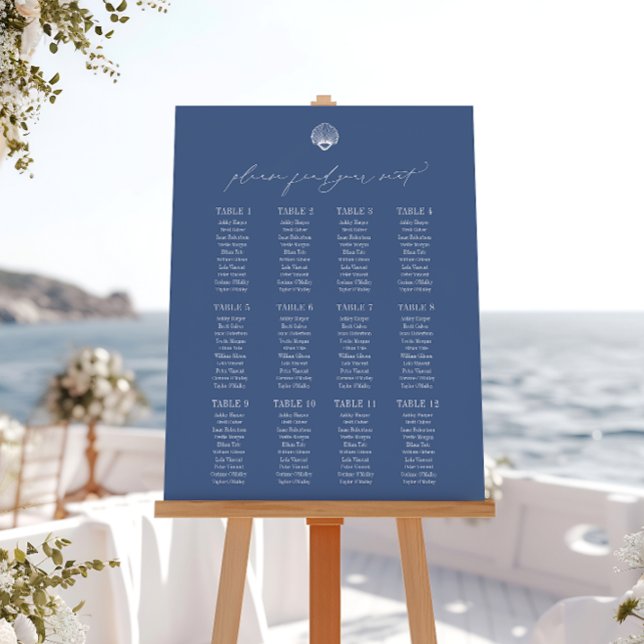 CAPE COD 12 Table Wedding Seating Plan Foam Board (Creator Uploaded)