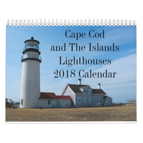 Cape Cod and the Islands Lighthouses 2018 Calendar