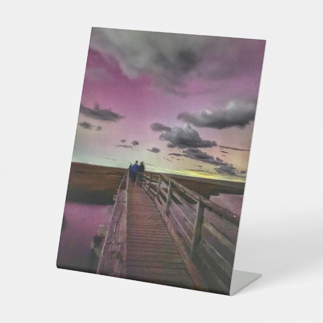 Cape Cod Aurora Borealis Pedestal Sign (Front)