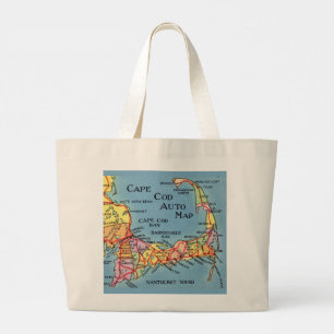 Cape Cod Auto Map Beach Tote