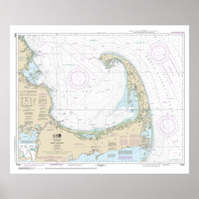 Cape Cod Bay Nautical Chart 13246 (Front)