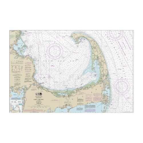 Cape Cod Bay Nautical Chart 13246 Acrylic Print