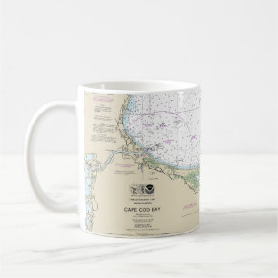 Cape Cod Bay Nautical Chart 13246 Coffee Mug