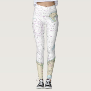 Cape Cod Bay Nautical Chart 13246 Leggings