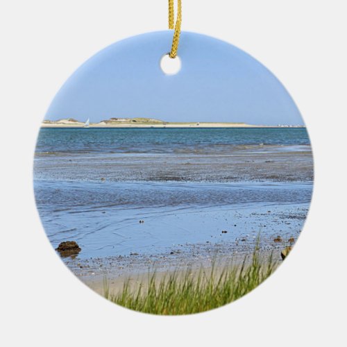 Cape Cod Bay ocean beach Ceramic Ornament