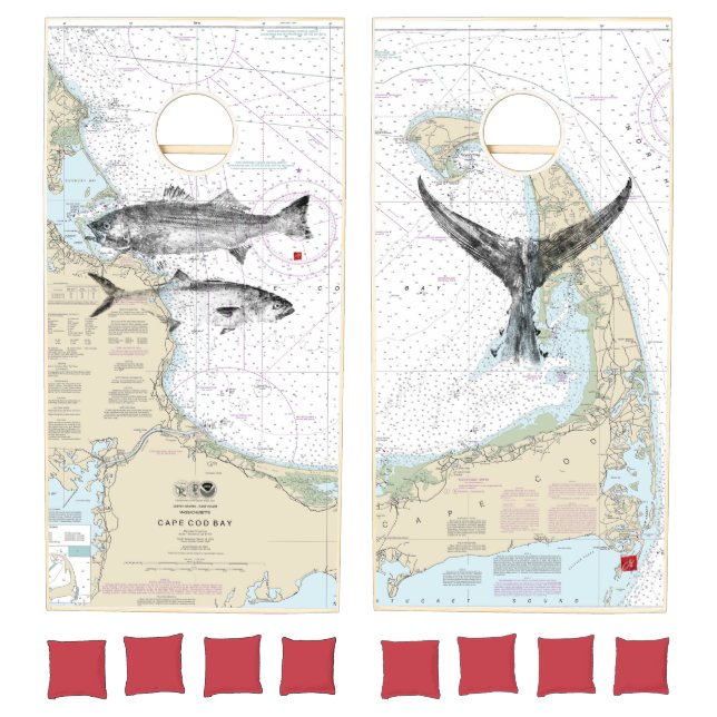 Cape Cod Bay with Fish Cornhole Set (Set)