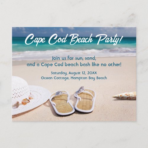Cape Cod Beach Party Holiday Postcard