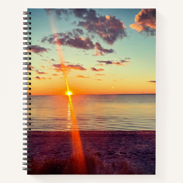 Cape Cod Beach Sunset Photo Notebook (Front)