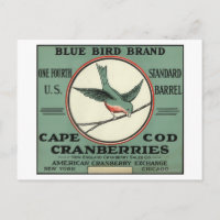 Cape Cod Blue Bird Brand Cranberry Label