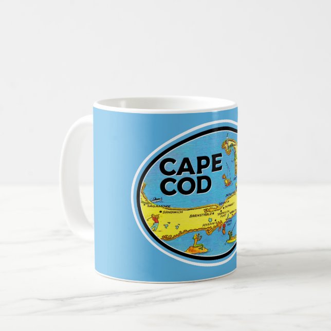 Cape Cod Blue Mug (Front Left)