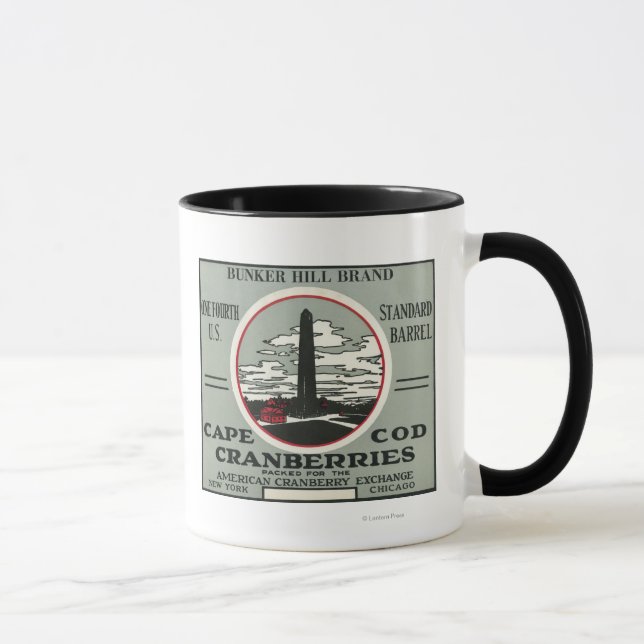 Cape Cod Bunker Hill Brand Cranberry Label Mug (Right)