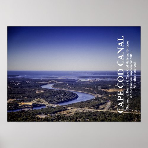 Cape Cod Canal _ Bourne Sagamore Railroad Bridges Poster