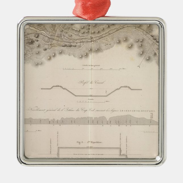 Cape Cod Canal Metal Ornament (Front)