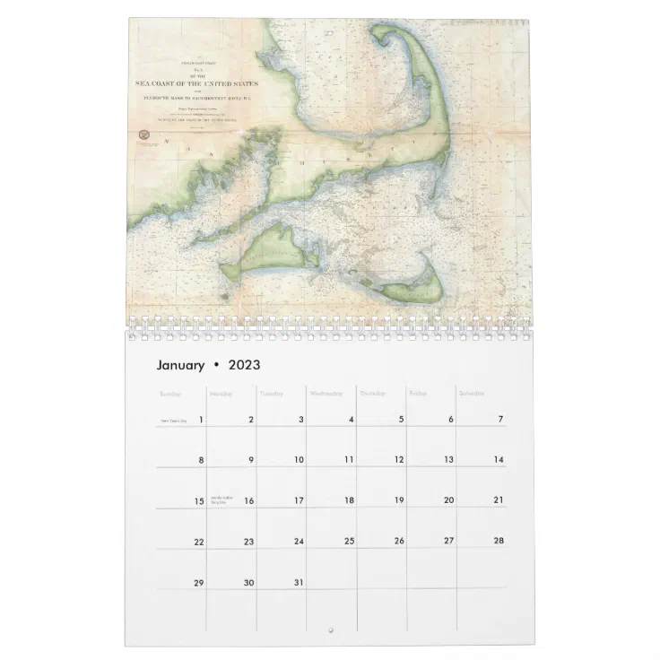 Cape Cod Cartographs Calendar Zazzle