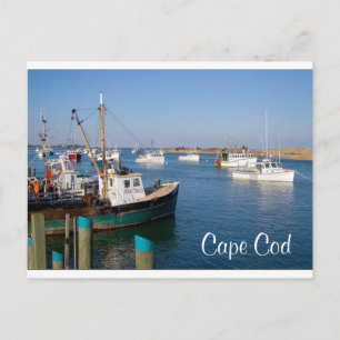 Cape Cod Chatham Mass Boats in Bay  Post Card