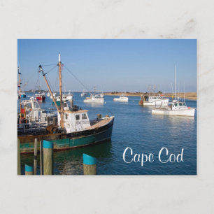 Cape Cod Chatham Mass Boats in Bay  Post Card