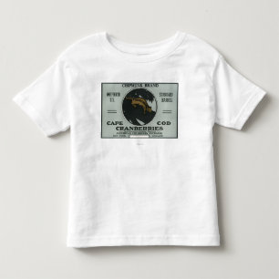 Cape Cod Chipmunk Brand Cranberry Label Toddler T-shirt