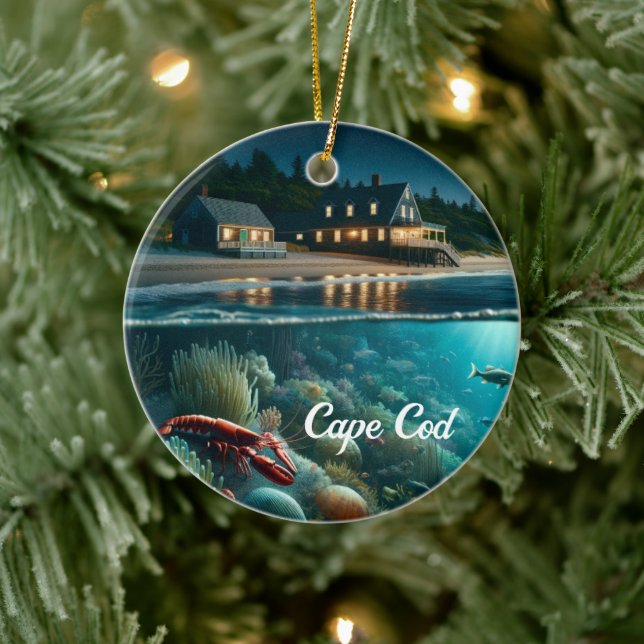 Cape Cod Christmas Ornament (Tree)